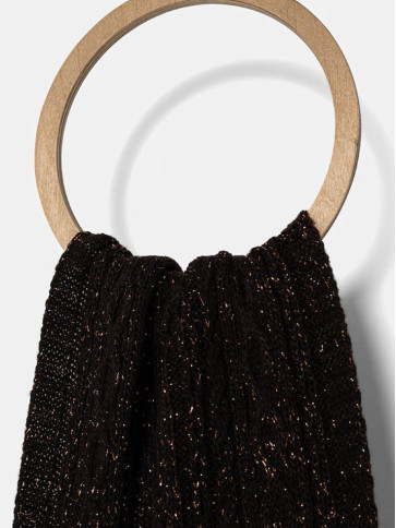 Шарф в'язаний/Чорний шоколад