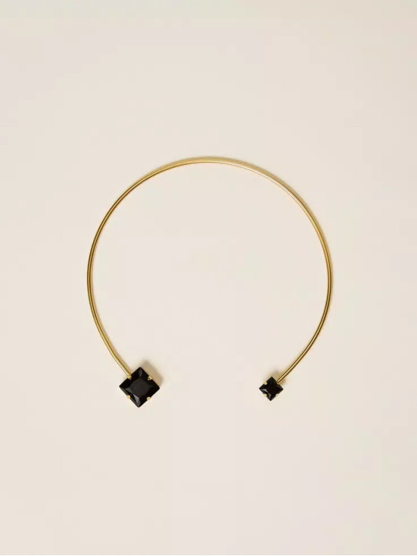 Колье Чокер/Латунь / чорний