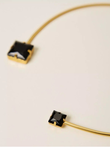 Колье Чокер/Латунь / чорний