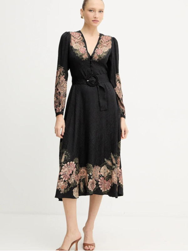 Сукня/Пейслі Чорний/Іржавий