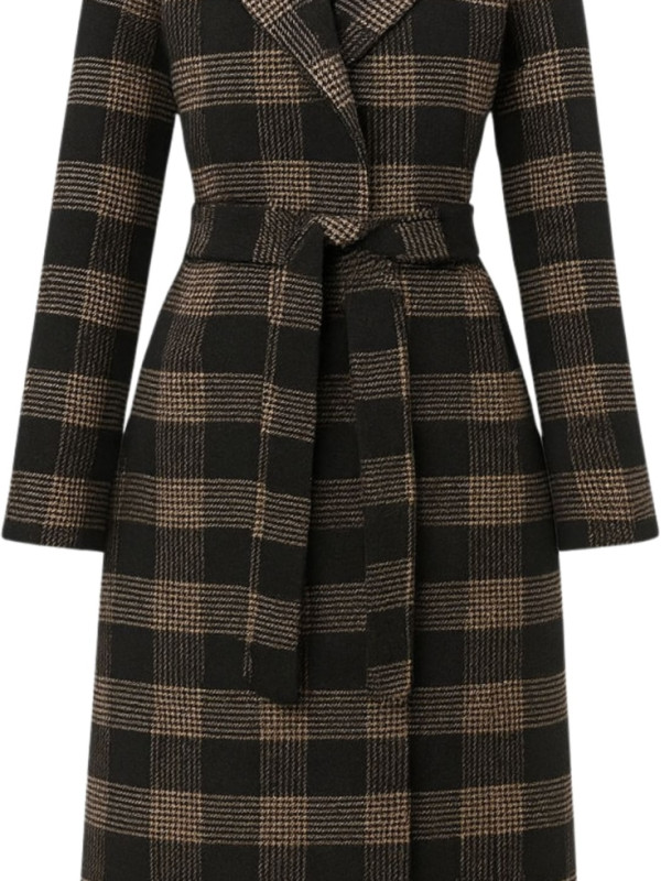 Пальто/Клітина чорний/білий