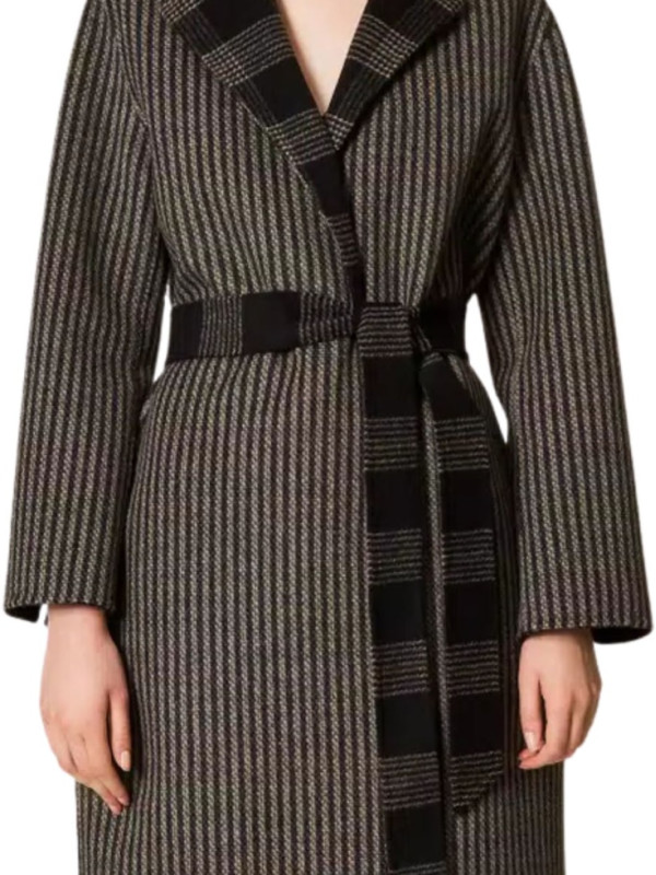 Пальто/Клітина чорний/білий