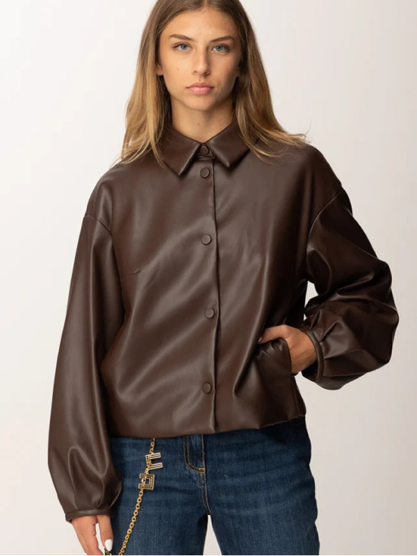 Куртка під шкіру/Кава