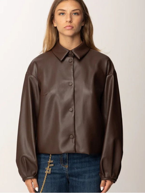 Куртка під шкіру/Кава