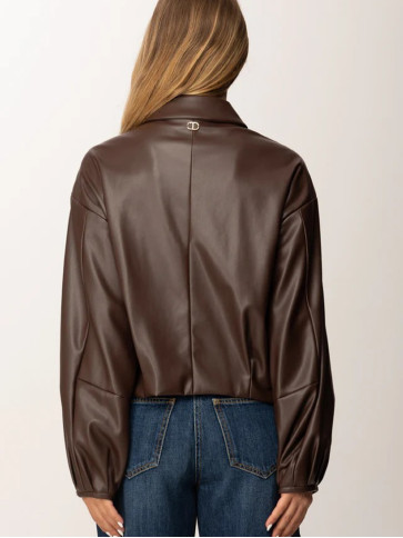 Куртка під шкіру/Кава