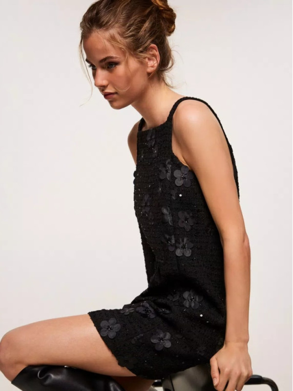 Сарафан/Букле чорні квіти