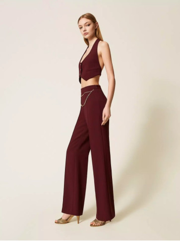 Штани з креп-каді/Винний
