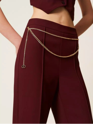 Штани з креп-каді/Винний