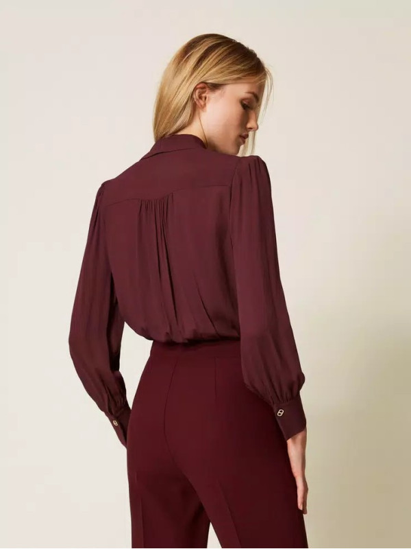 Боді з крепдешину/Винний