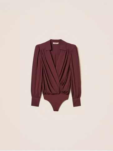 Боді з крепдешину/Винний