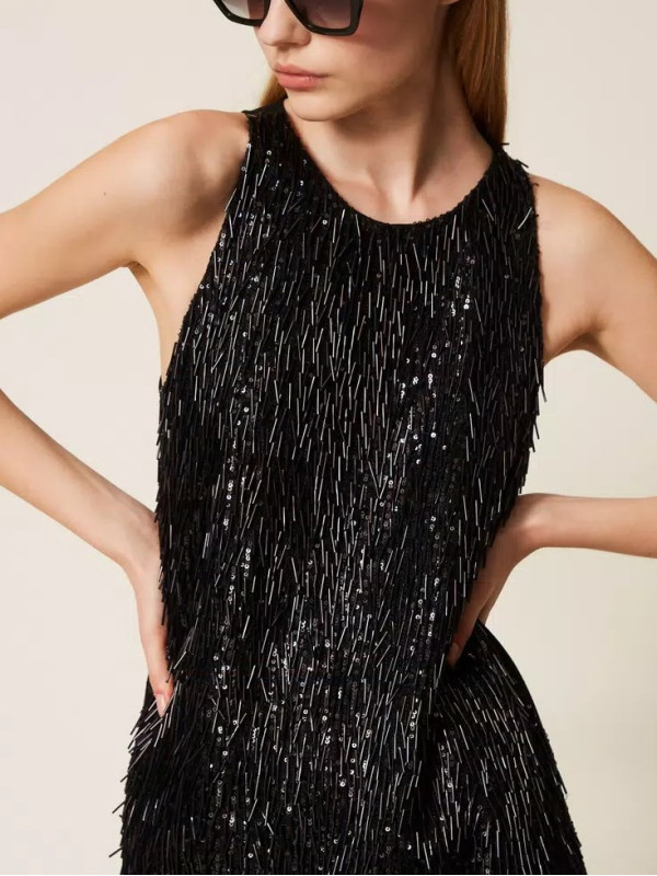 Сукня з блистками/Чорний