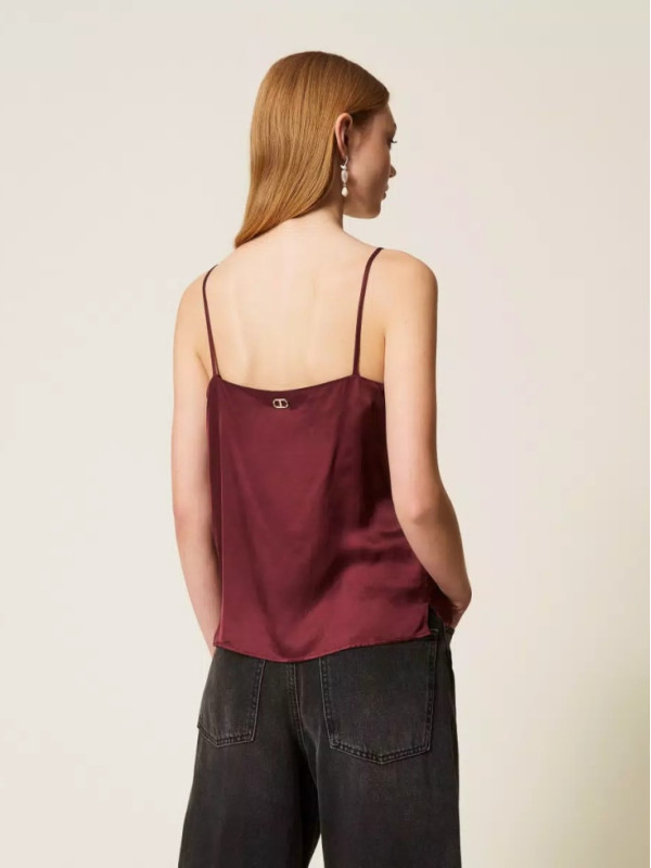 Атласний топ/Винний