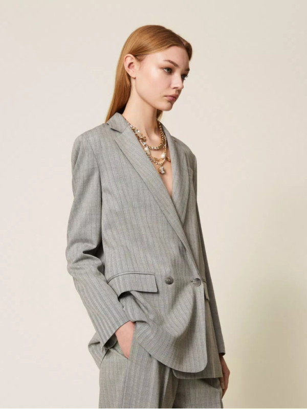 Піджак блейзер/Сіра смужка
