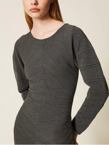 Сукня коротка/Меланж сірий