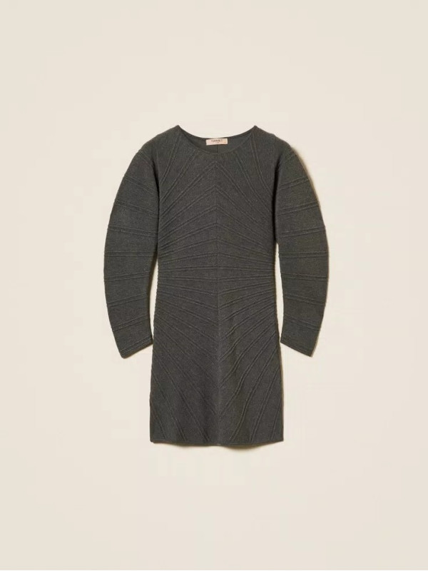 Сукня коротка/Меланж сірий