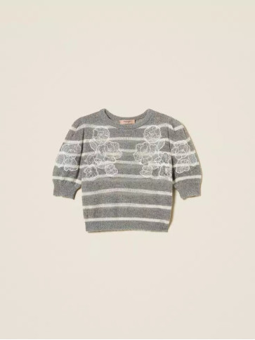 Светр з мохеру/Смугастий меланж