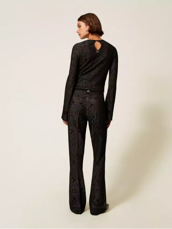 Штани ажурні/Чорний
