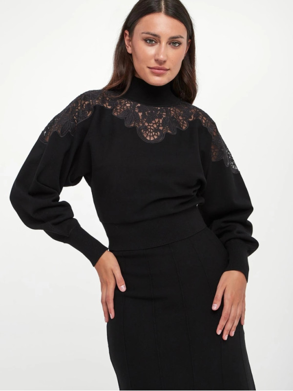 В'язана водолазка/Чорний