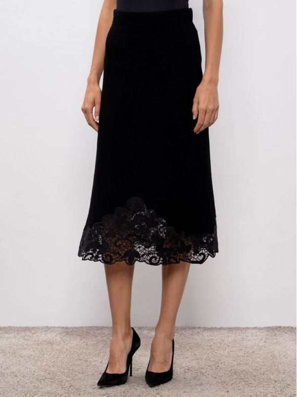 В'язана спідниця/Чорний
