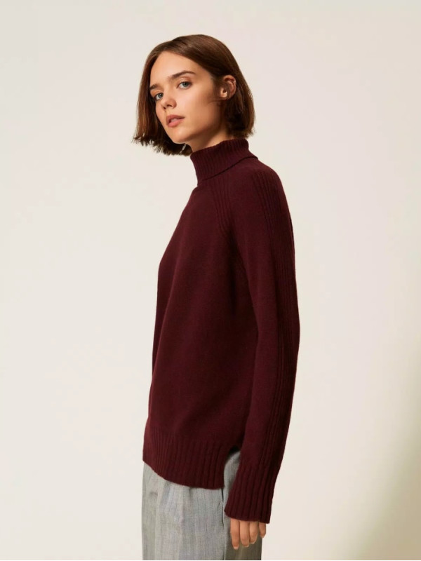 Максі - светр/Винний