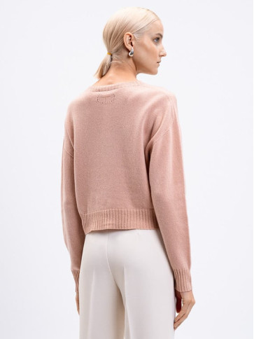 Светр з кашеміром/Пильно - рожевий