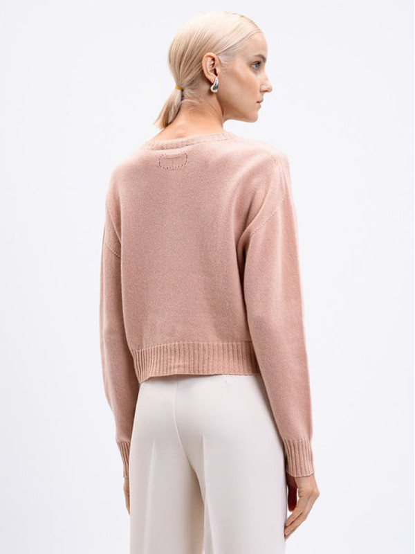 Светр з кашеміром/Пильно - рожевий