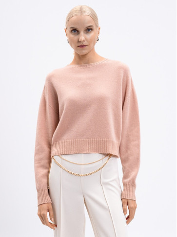Светр з кашеміром/Пильно - рожевий