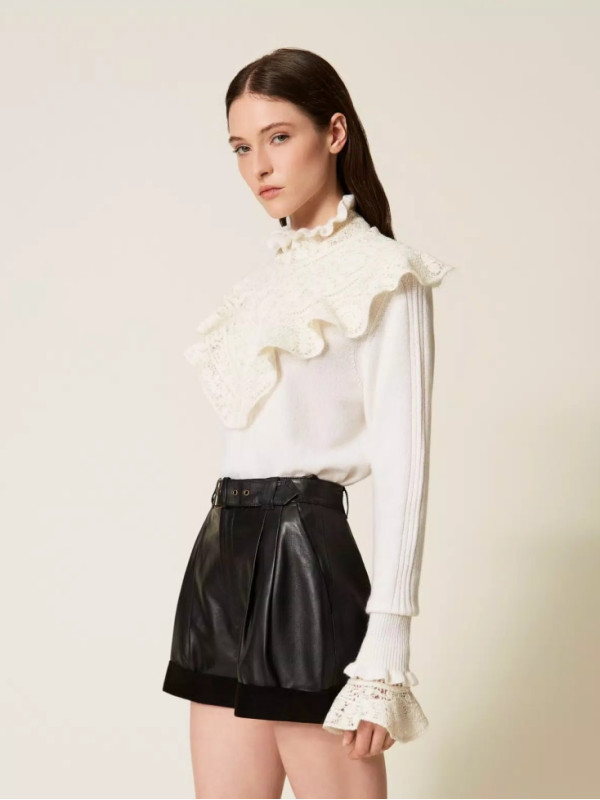 Шорти шкіряні/Чорний