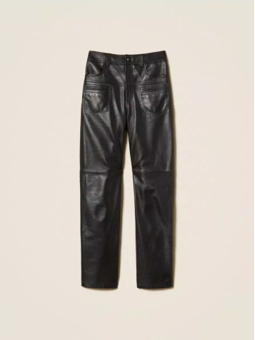 Штани шкіряні/Чорний