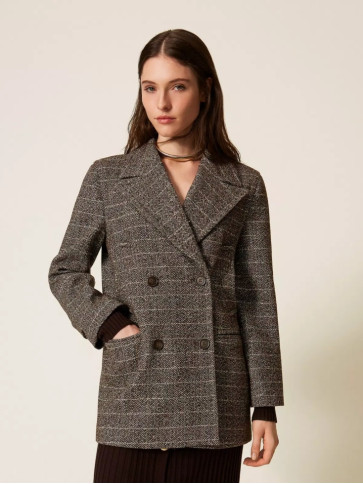 Двобортний піджак/Коричнева ялинка