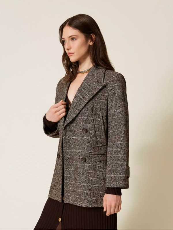 Двобортний піджак/Коричнева ялинка