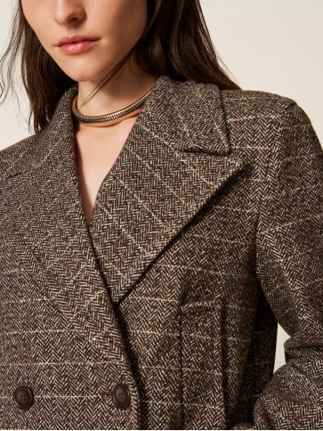 Двобортний піджак/Коричнева ялинка