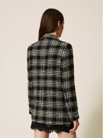 Блайзер/Клітина Чорний/Білий