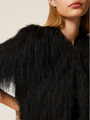 Піджак з бахромою/Чорний