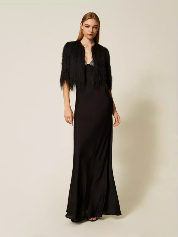 Піджак з бахромою/Чорний