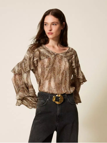 Блуза/Коричнева ящірка