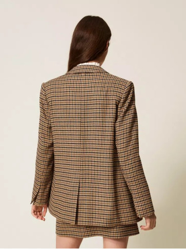 Блейзер/Клітина Верблюжий/Чорний