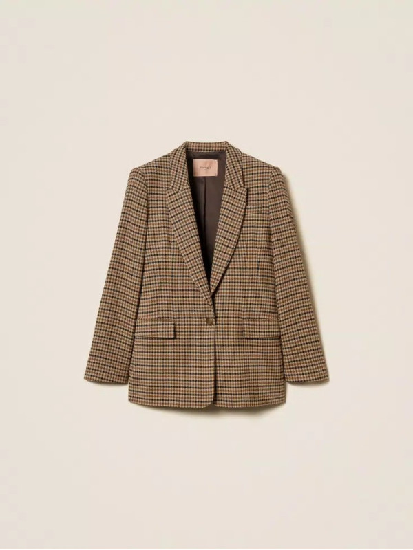 Блейзер/Клітина Верблюжий/Чорний