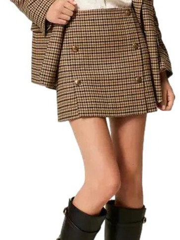 Спідниця/Клітина Верблюжий/Чорний