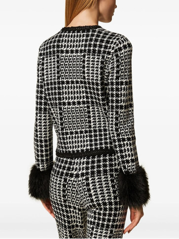 Жакет/Клітина Сніжний/Чорний