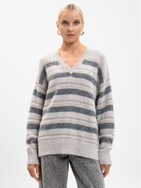 Светр/Середньо сірий меланж