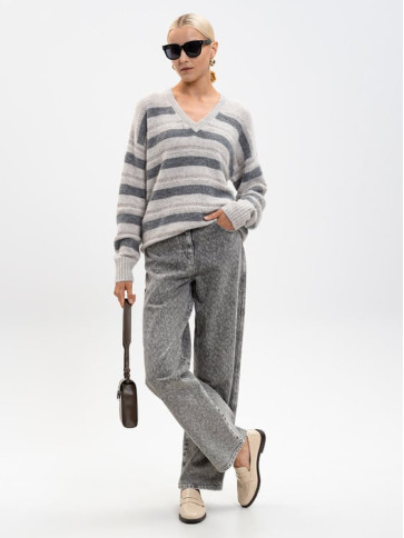 Светр/Середньо сірий меланж