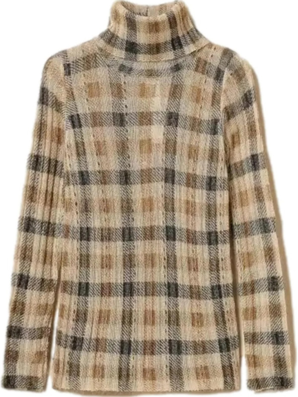 Светр/Клітина Верблюжий/Чорний