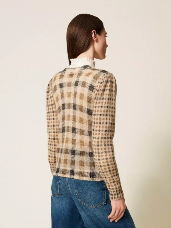 Джемпер/Клітина Верблюжий/Чорний