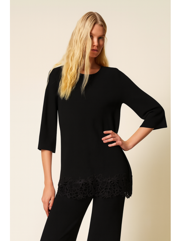 Максі светр / Чорний 261LB3GAA