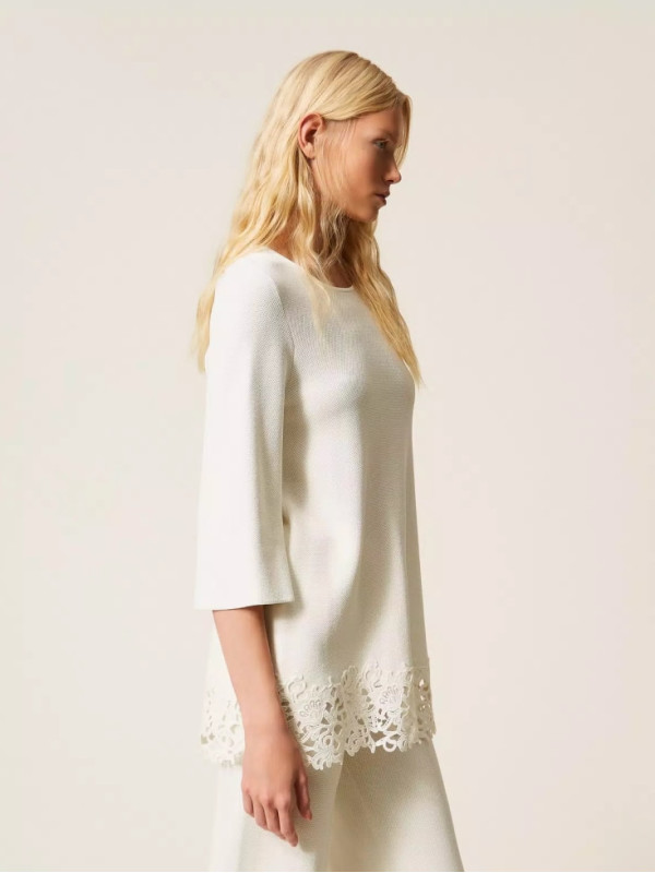 Максі светр / Білий