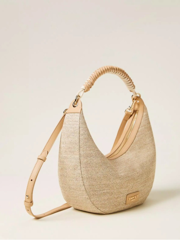 Сумка -Хобо / Солом'яний