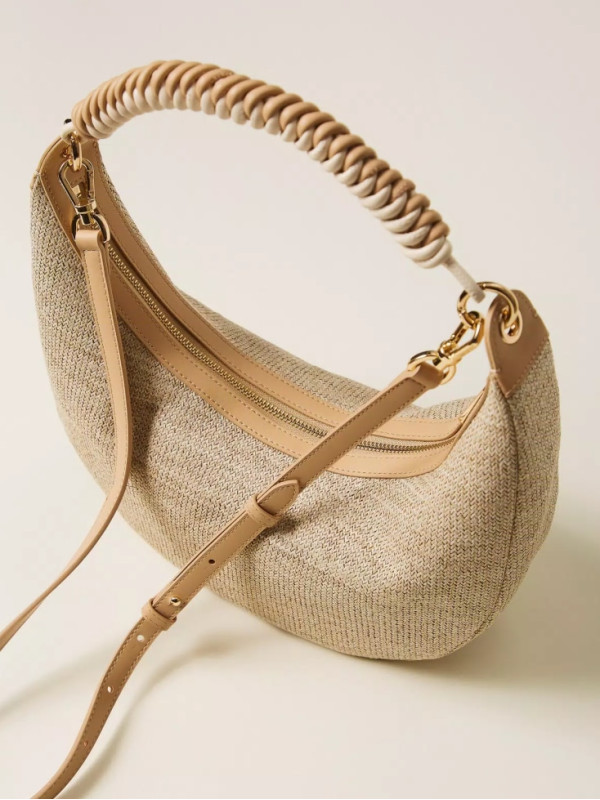 Сумка -Хобо / Солом'яний