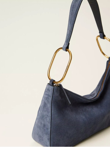 Замшева сумка / Морський синій