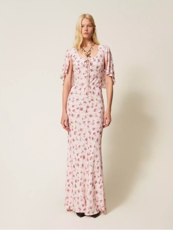 Довга сукня / Трояндовий принт